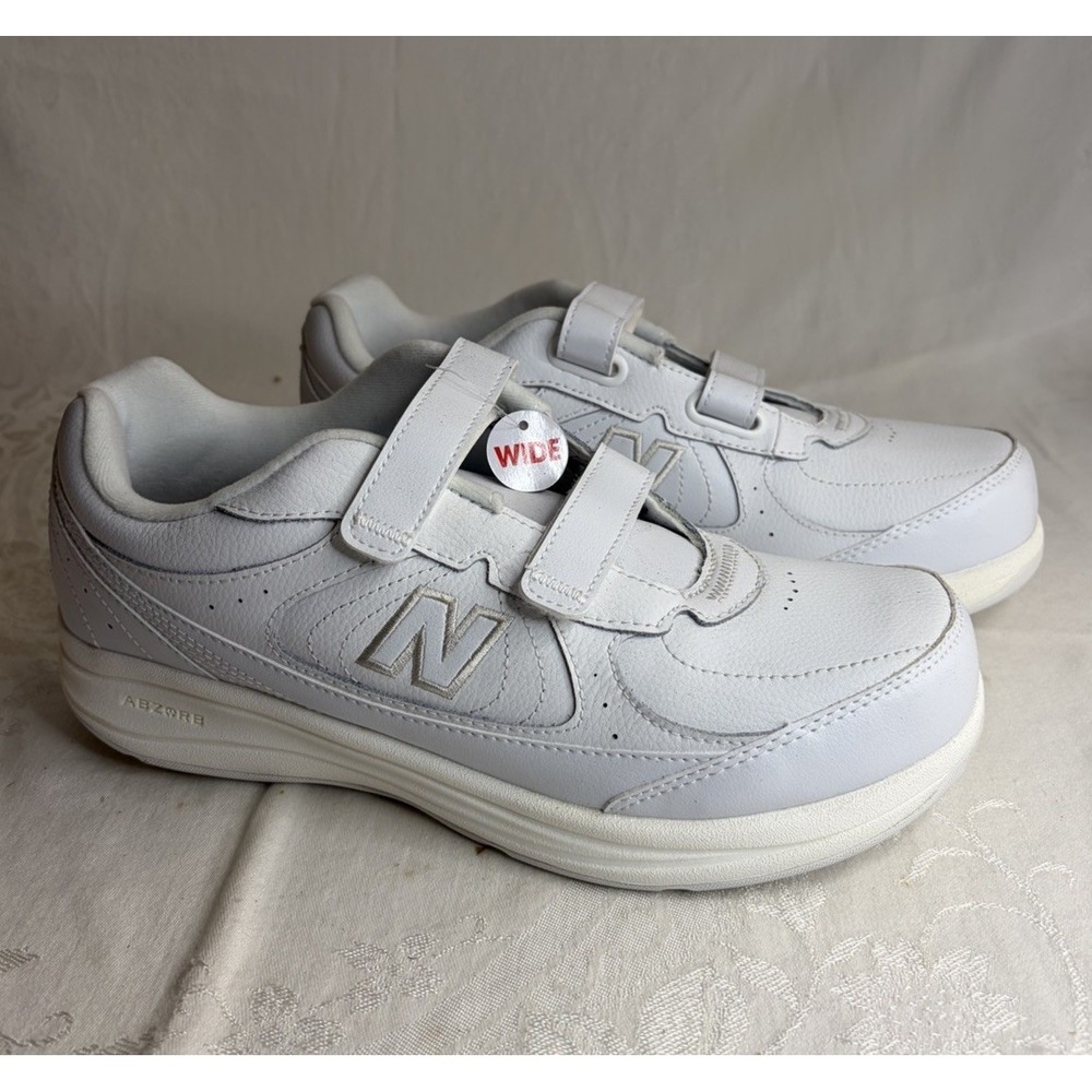 New Balance Mens 577 MW577VW White Walking Shoes Sneakers Size 9.5 Wide